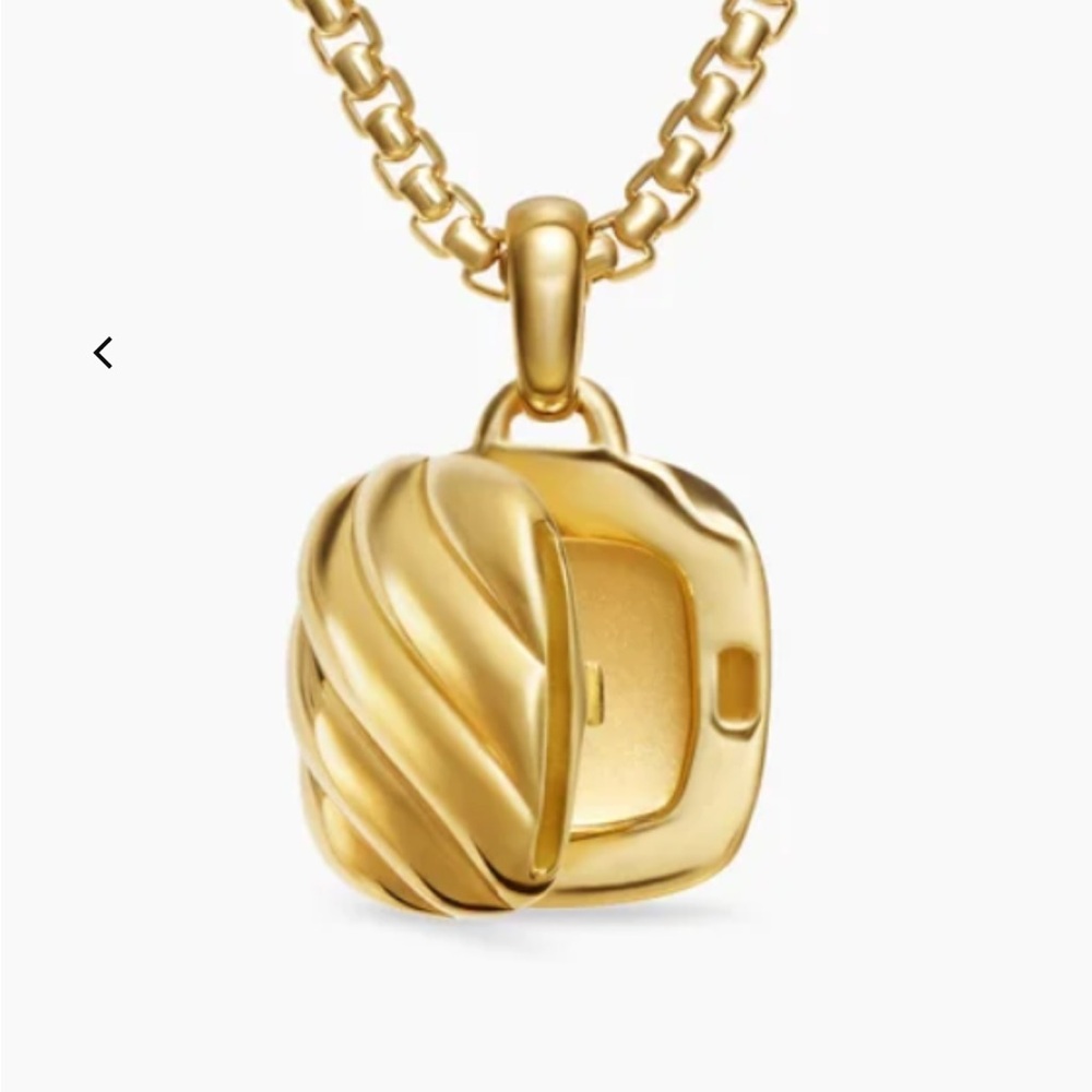 Authentic DAVID YURMAN SCULPTED CABLE SQUARE LOCKET - Picture 5 of 12